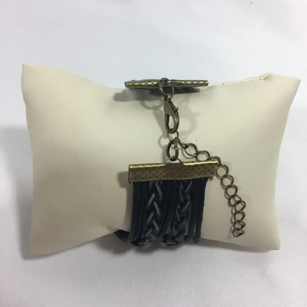 Multi Layer Leather Bracelet with Dragon Charm